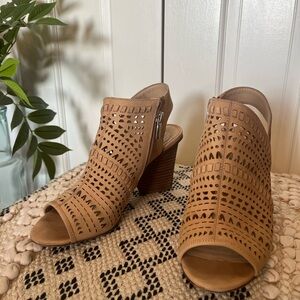 Vince Camuto Tan Cutout Heeled Sandals